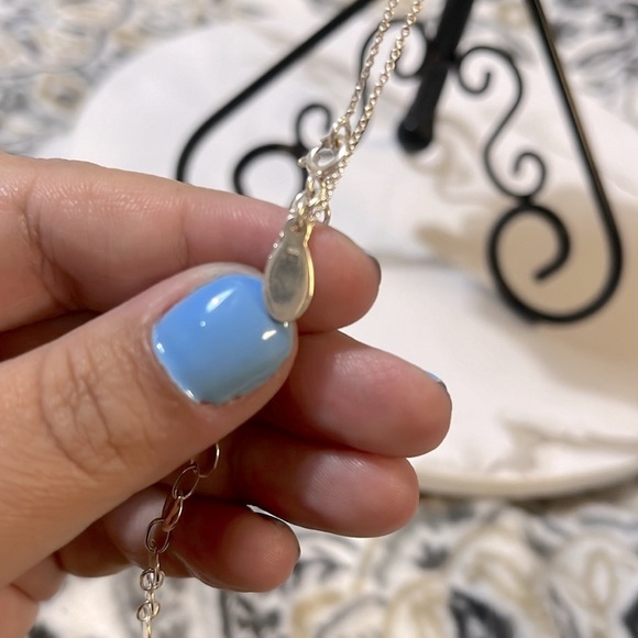 Oliver Bonas Sterl. Silv.925 Chain Necklace Circles Waterfall Pendant - Picture 6 of 8